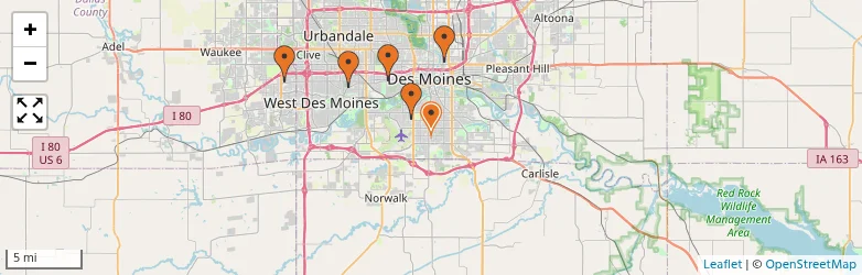 Related schools map