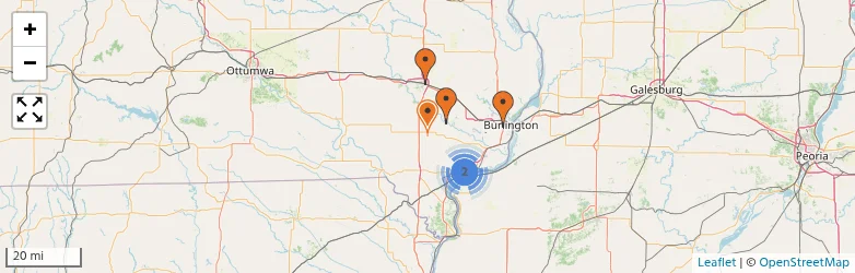 Related schools map