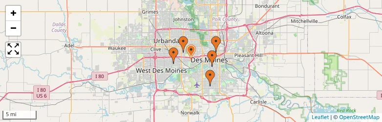 Related schools map