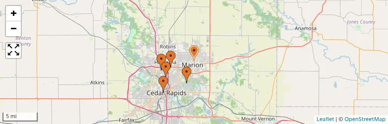 Related schools map