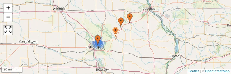 Related schools map