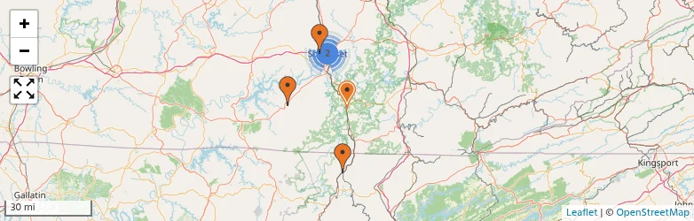 Related schools map