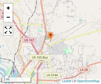 Map of Louisiana Youth Challenge Prog