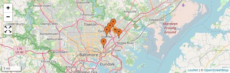 Related schools map