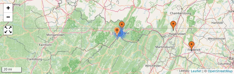 Related schools map