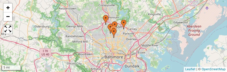 Related schools map