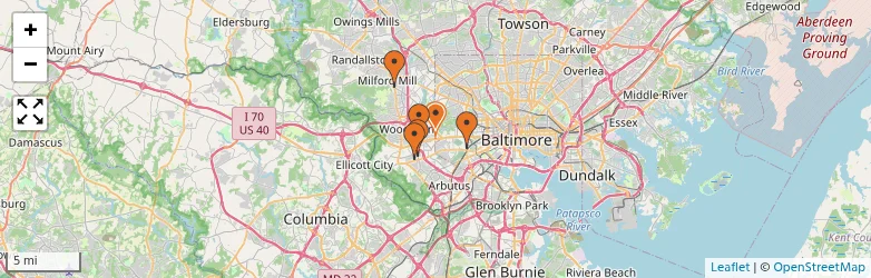 Related schools map