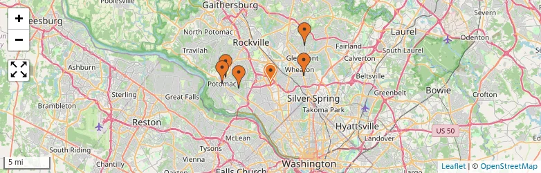 Related schools map