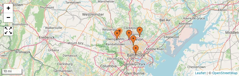 Related schools map