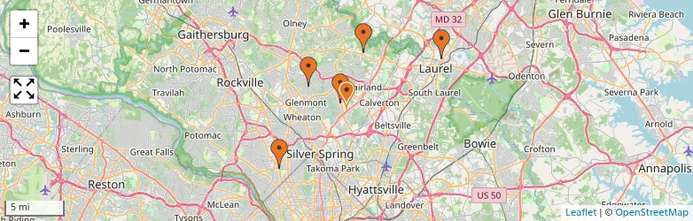 Related schools map