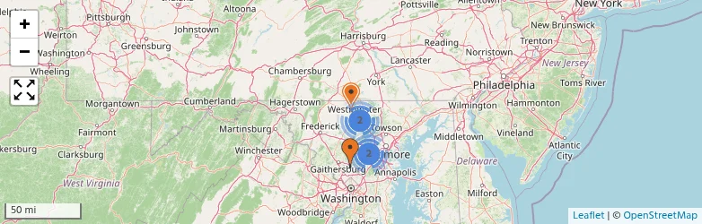 Related schools map