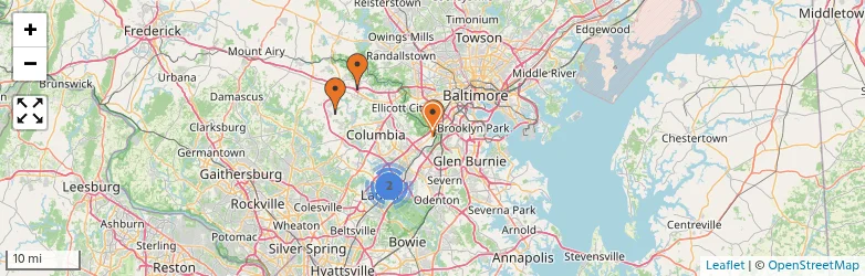 Related schools map