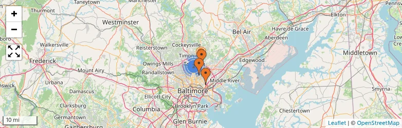 Related schools map