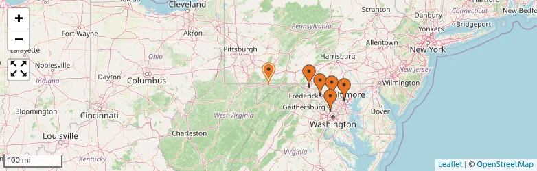 Related schools map