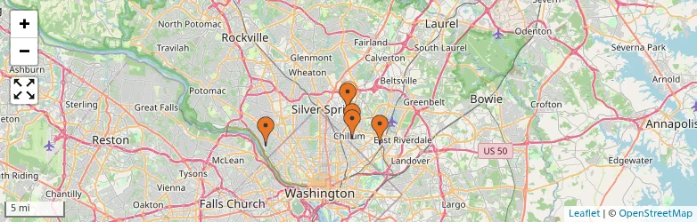 Related schools map
