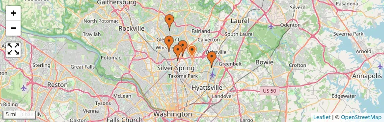 Related schools map