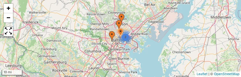 Related schools map
