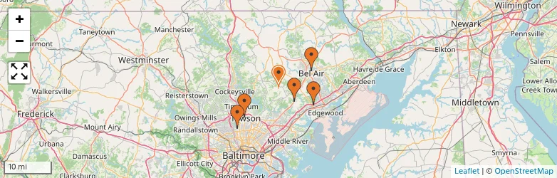 Related schools map