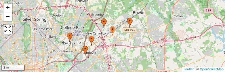 Related schools map
