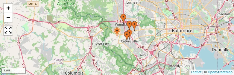 Related schools map