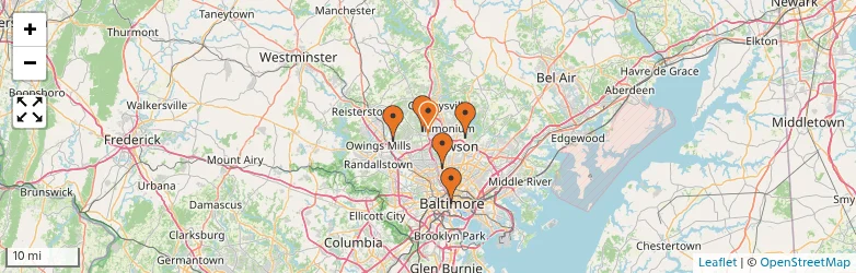Related schools map