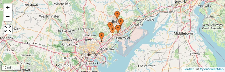 Related schools map