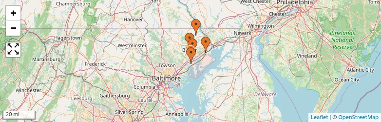Related schools map