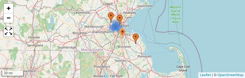 Related schools map