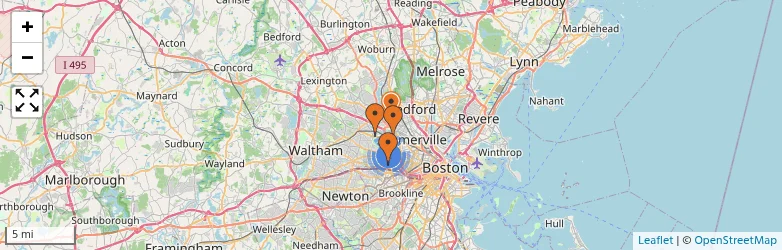Related schools map