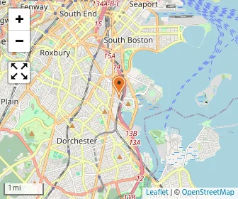 Map of Cristo Rey Boston High School