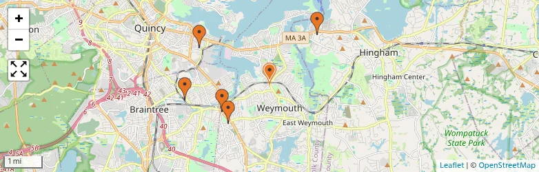 Related schools map