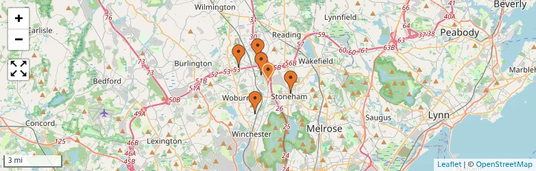 Related schools map