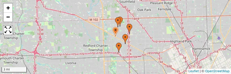 Related schools map