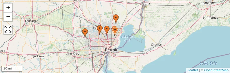 Related schools map