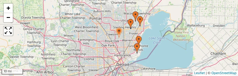 Related schools map