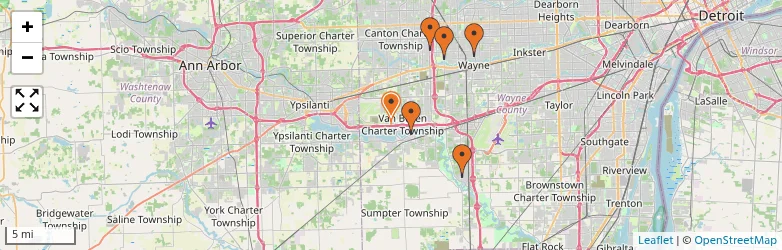 Related schools map