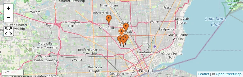 Related schools map