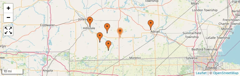 Related schools map