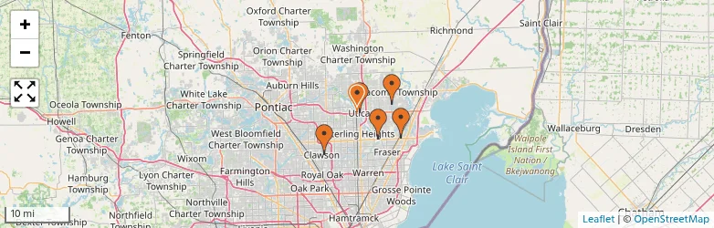 Related schools map