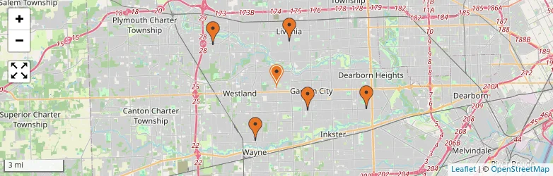 Related schools map