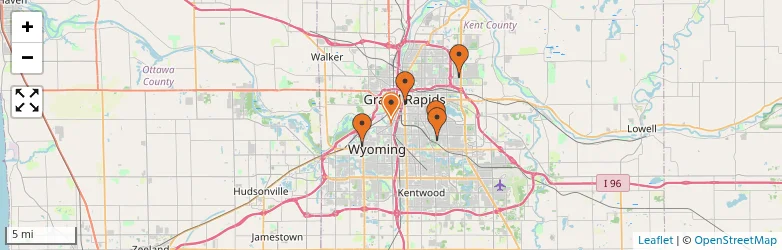 Related schools map