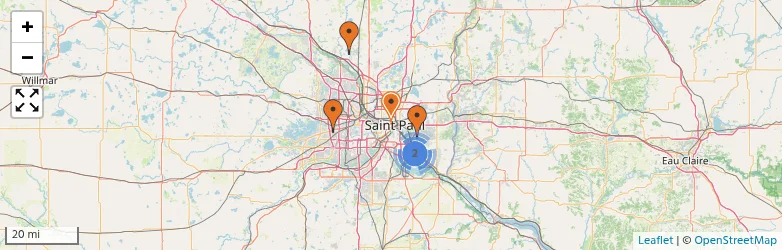 Related schools map