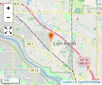Map of Coon Rapids Christian School
