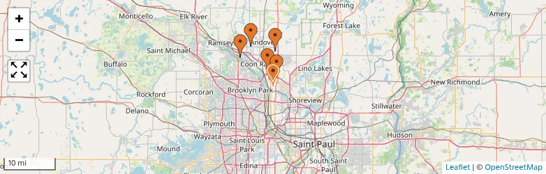 Related schools map