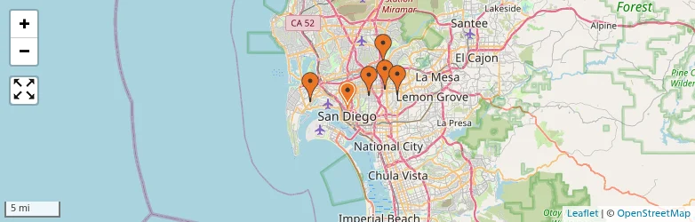 Related schools map