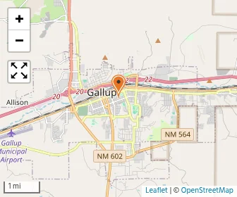 Map of Sacred Heart Catholic School, Gallup