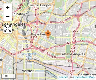 Map of East Los Angeles Light & Life Christian School