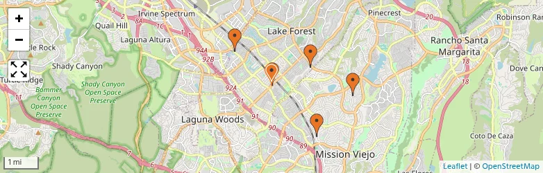 Related schools map