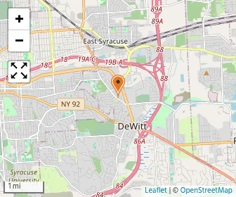 Map of Syracuse Hebrew Day School