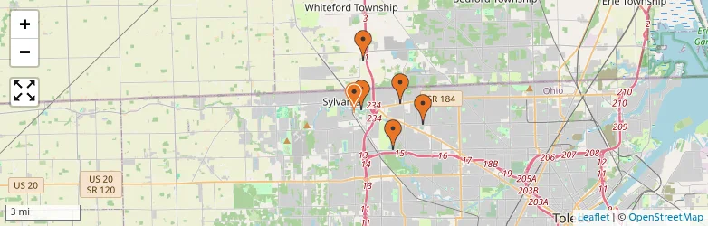 Related schools map